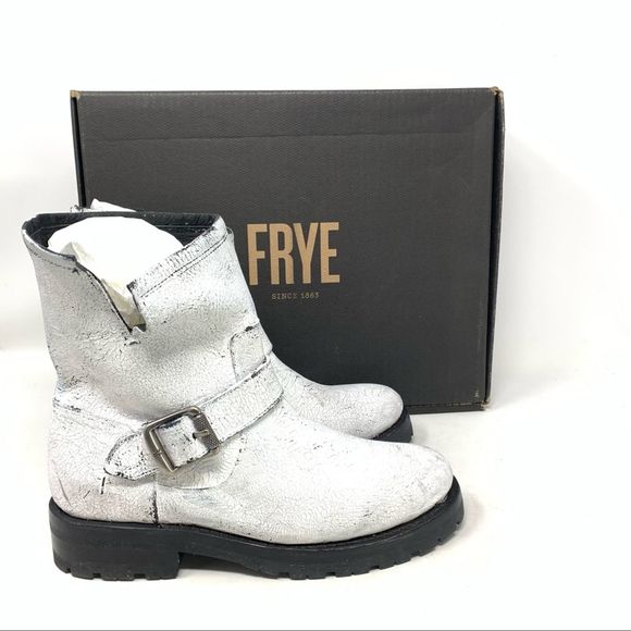 - Frye Natalie engineer short distressed leather - Picture 3 of 7